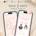 Pearl Blush Kids Save the Date Website Template | Old Money Style