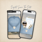 Dusty Blue Save the Date Website with RSVP