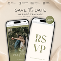 Sage Green Classic Save the Date Wedding Invitation Website Template