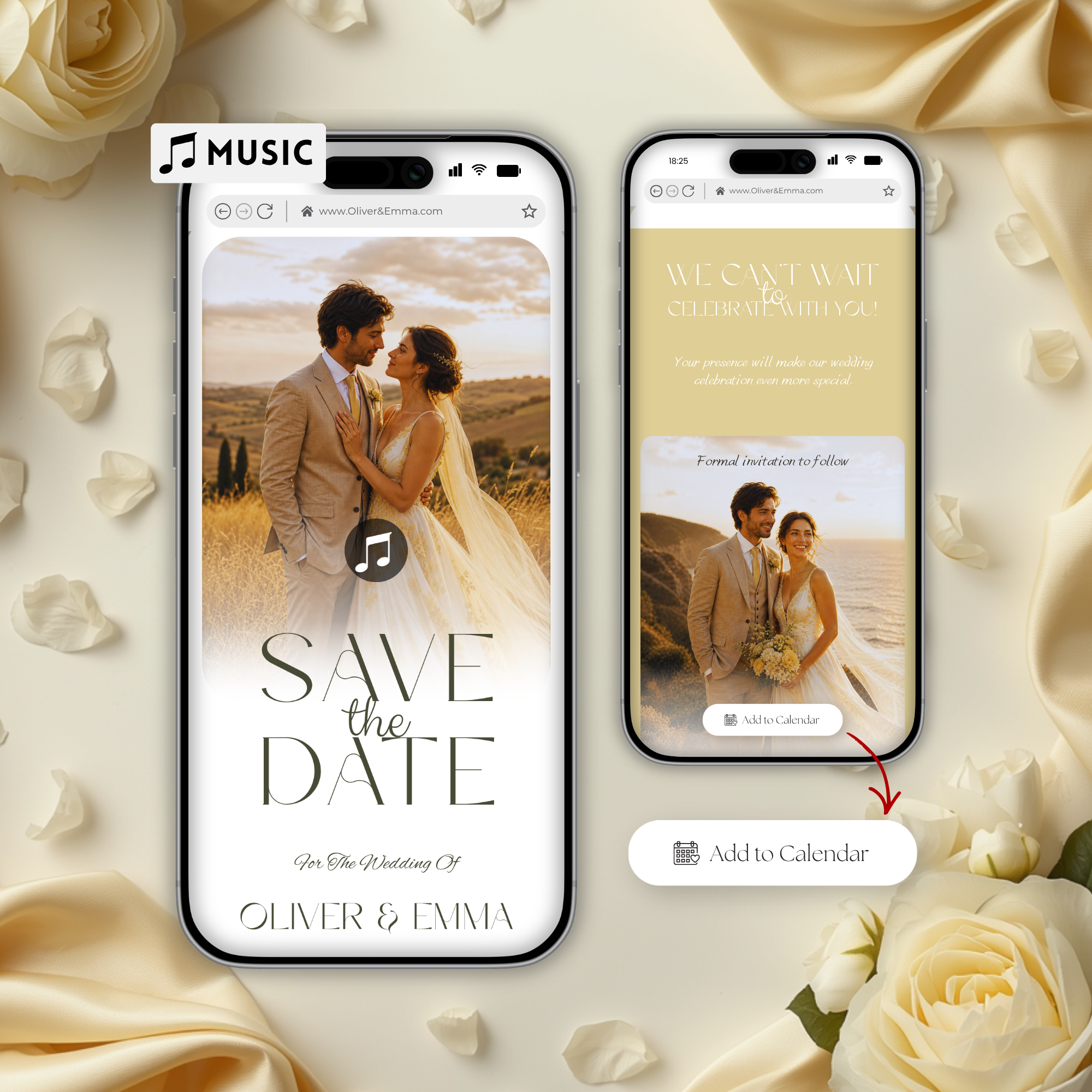 Canary Save the Date Website Template | Canva Template