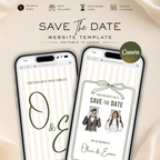 Ivory & Olive Kids Save the Date Website Template | Old Money Style