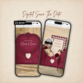 Burgundy Old Money Save the Date Website with RSVP