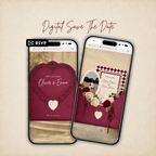 Burgundy Old Money Save the Date Website with RSVP