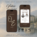 Espresso Brown Kids Save the Date Video Template | Editable Canva Wedding Invitation