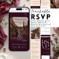 Old Money Plum Wedding Website Template with RSVP | Canva Template