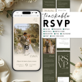 Olive & Cream Wedding Website Template with RSVP | Canva Template