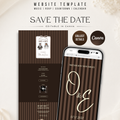 Old Money Espresso Brown Kids Wedding Invitation Website for Save the Date