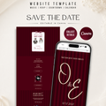 Old Money Burgundy Kids Wedding Invitation Website for Save the Date