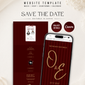 Old Money Cabernet Kids Wedding Invitation Website for Save the Date