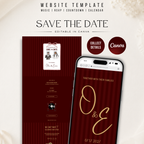 Old Money Cabernet Kids Wedding Invitation Website for Save the Date