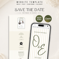 Old Money Ivory & Olive Kids Wedding Invitation Website for Save the Date