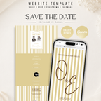 Old Money Yellow Kids Wedding Invitation Website for Save the Date