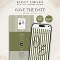 Old Money Sage Green Kids Wedding Invitation Website for Save the Date