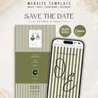 Old Money Sage Green Kids Wedding Invitation Website for Save the Date
