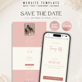 Blush Pink Save the Date Website Template | Classic Wedding Invitation
