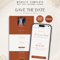 Terracotta Save the Date Website Template | Classic Wedding Invitation