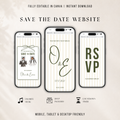 These Kids Save the Date Website in Ivory & Olive Old Money Wedding Style