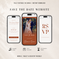 Terracotta Digital Wedding Invitation | Save the Date Website Template