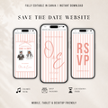These Kids Save the Date Website in Pearl Blush Old Money Wedding Style