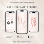 These Kids Save the Date Website in Pearl Blush Old Money Wedding Style
