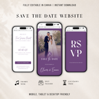 Lilac Digital Wedding Invitation | Save the Date Website Template
