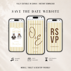 These Kids Save the Date Website in Yellow Old Money Wedding Style