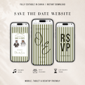 These Kids Save the Date Website in Sage Green Old Money Wedding Style