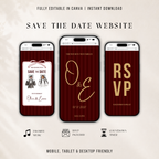 These Kids Save the Date Website in Cabernet Old Money Wedding Style