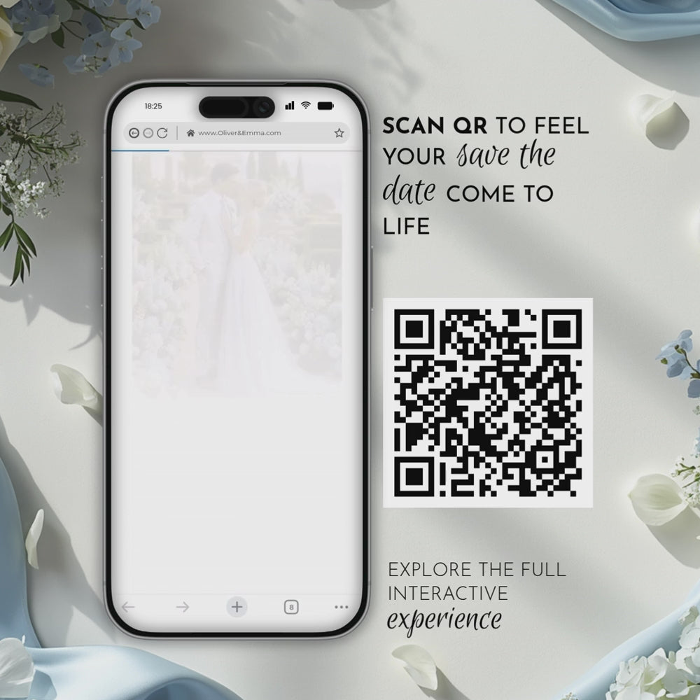 Pale Blue Save The Date Website Template | Canva Template