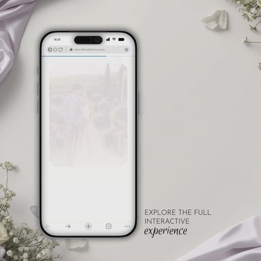 Lavender & Baby’s Breath Wedding Website Template with RSVP | Canva Template