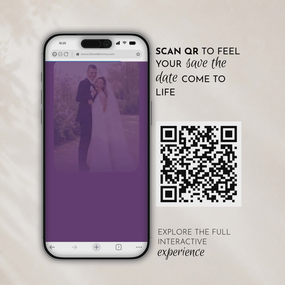 Lilac Classic Save the Date Wedding Invitation Website Template