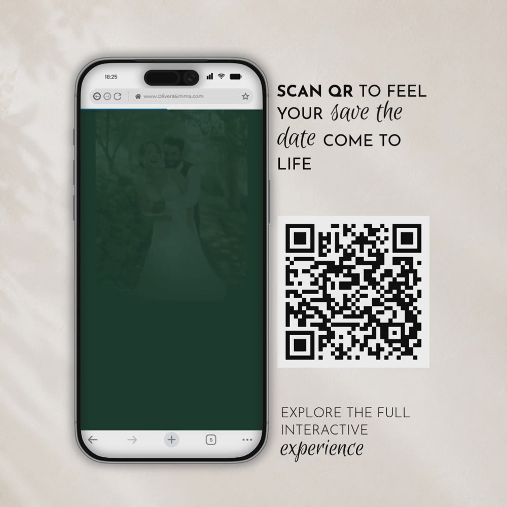 Emerald & Gold Classic Save the Date Wedding Invitation Website Template