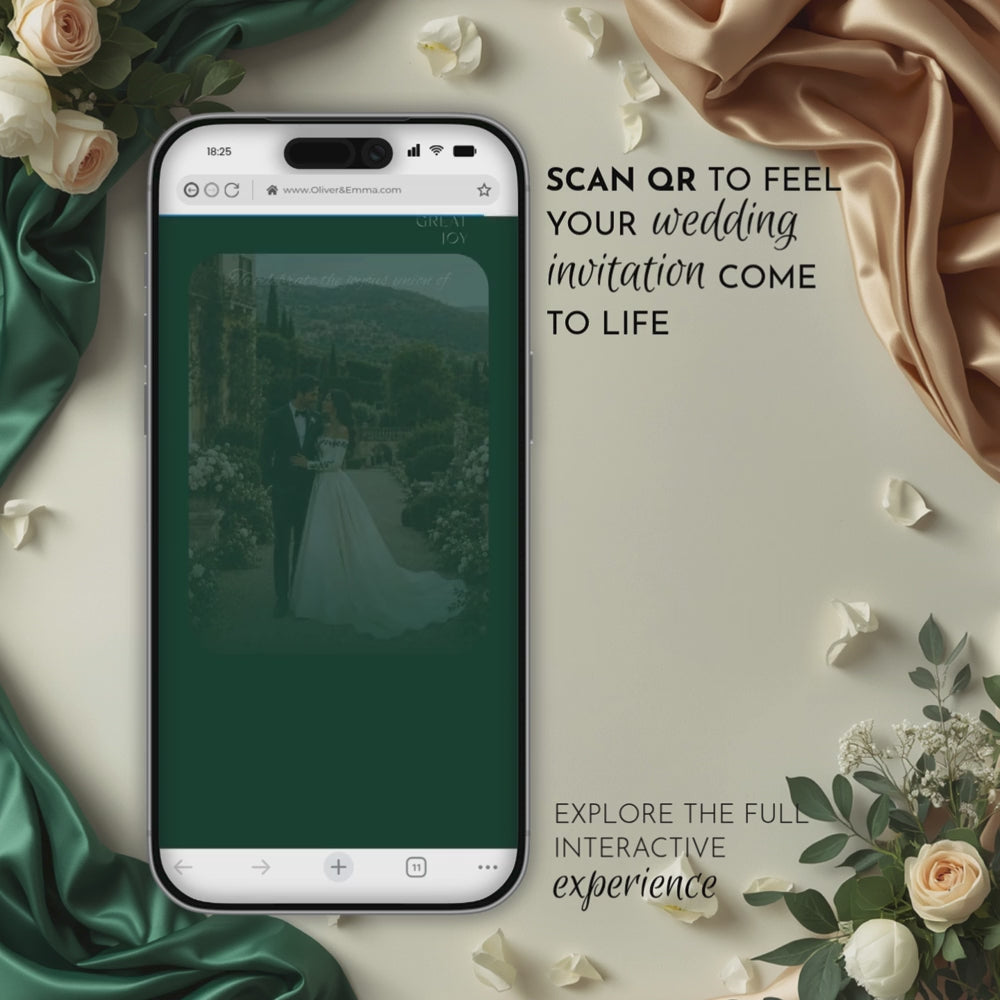 Old Money Emerald Wedding Website Template with RSVP | Canva Template