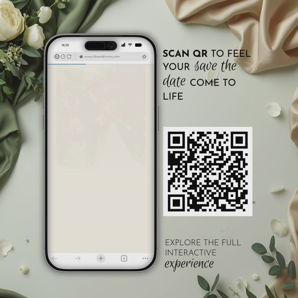 Olive & Cream Save the Date Website Template | Canva Template