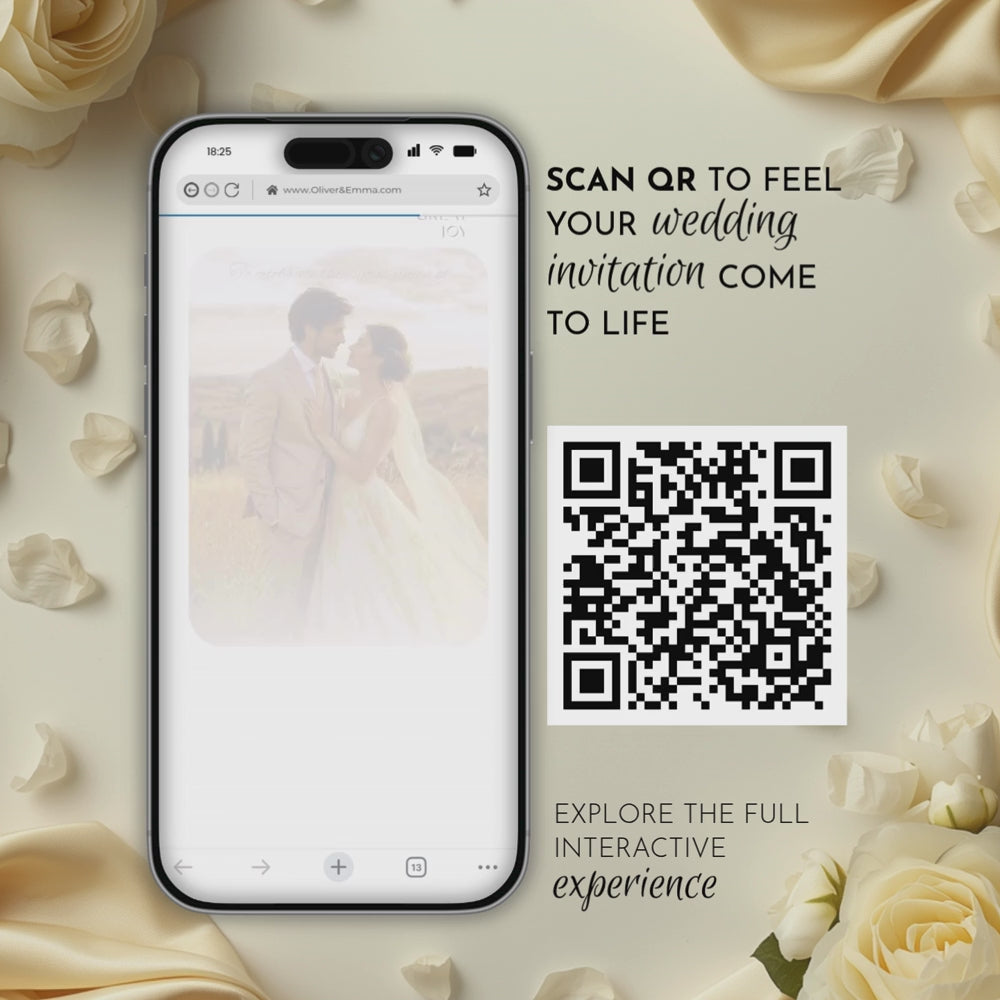 Canary Wedding Invitation Website Template with RSVP & Music