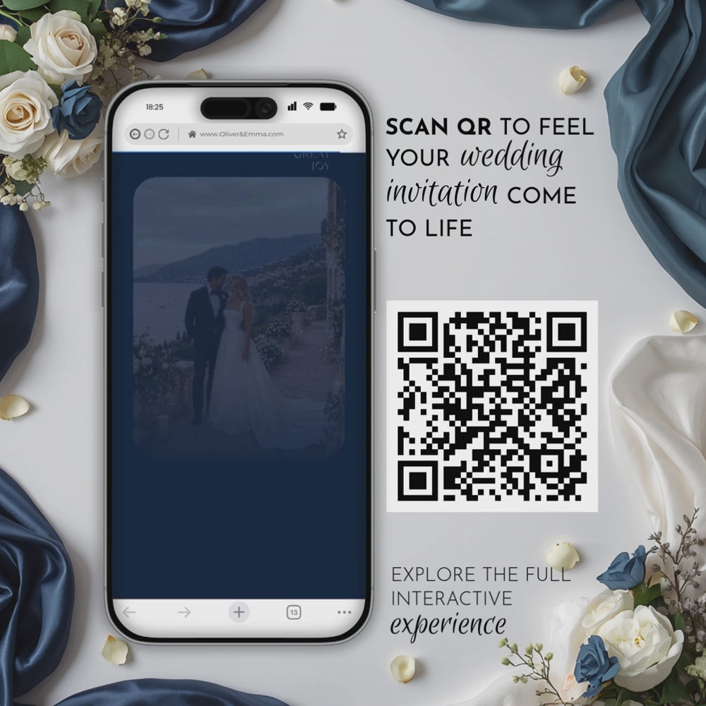 Old Money Navy Wedding Website Template with RSVP | Canva Template